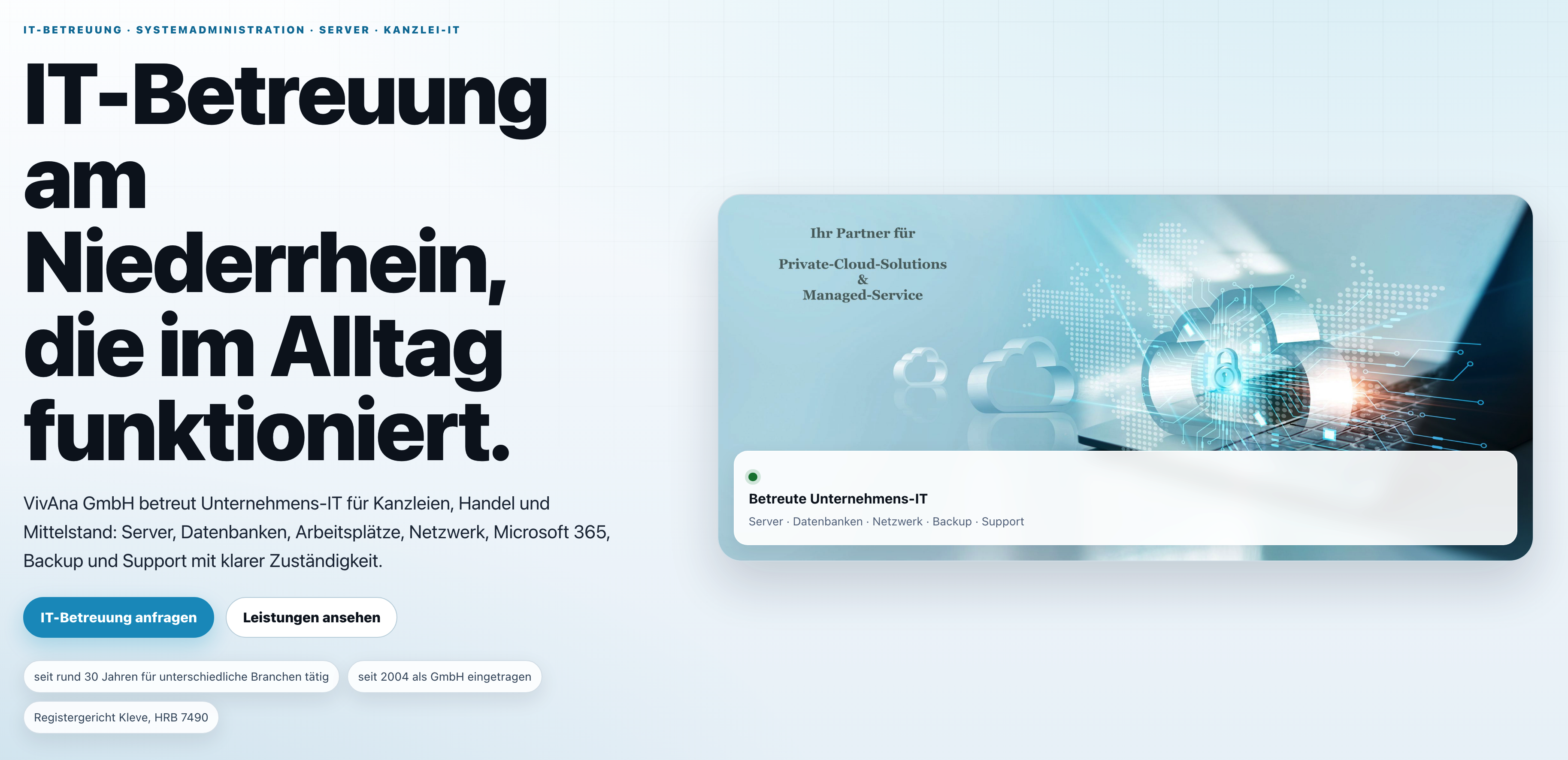 Ansicht des Projekts Website mit Admin-Center, Ticketsystem und Kundenportal